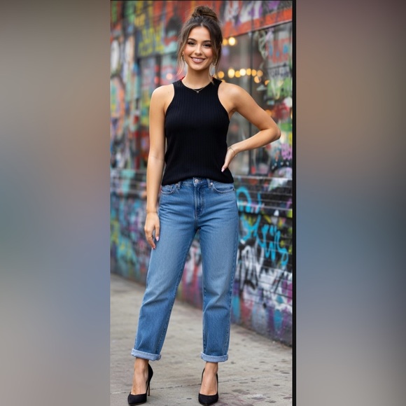 Urban Outfitters BDG Black Ribbed Muscle Tee ‘n - Picture 2 of 7